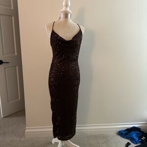 BROWN SEQUIN DRESS